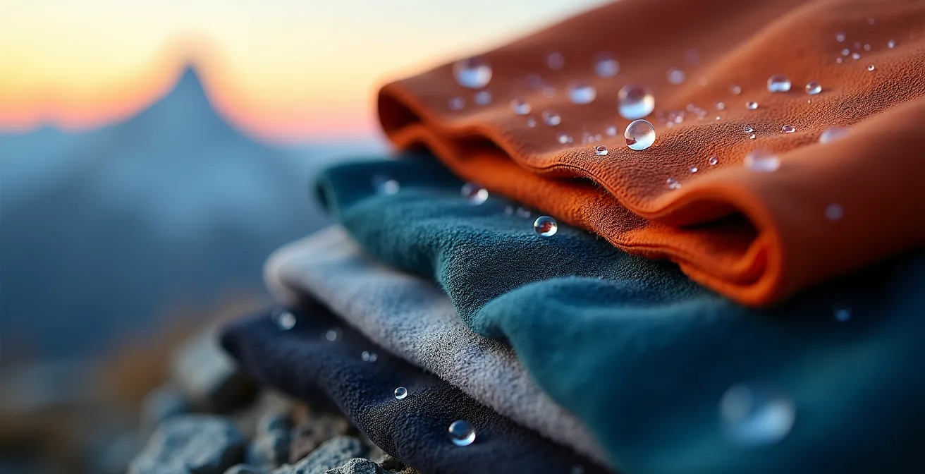 Système de vêtements en trois couches pour randonnée nocturne en altitude tropicale